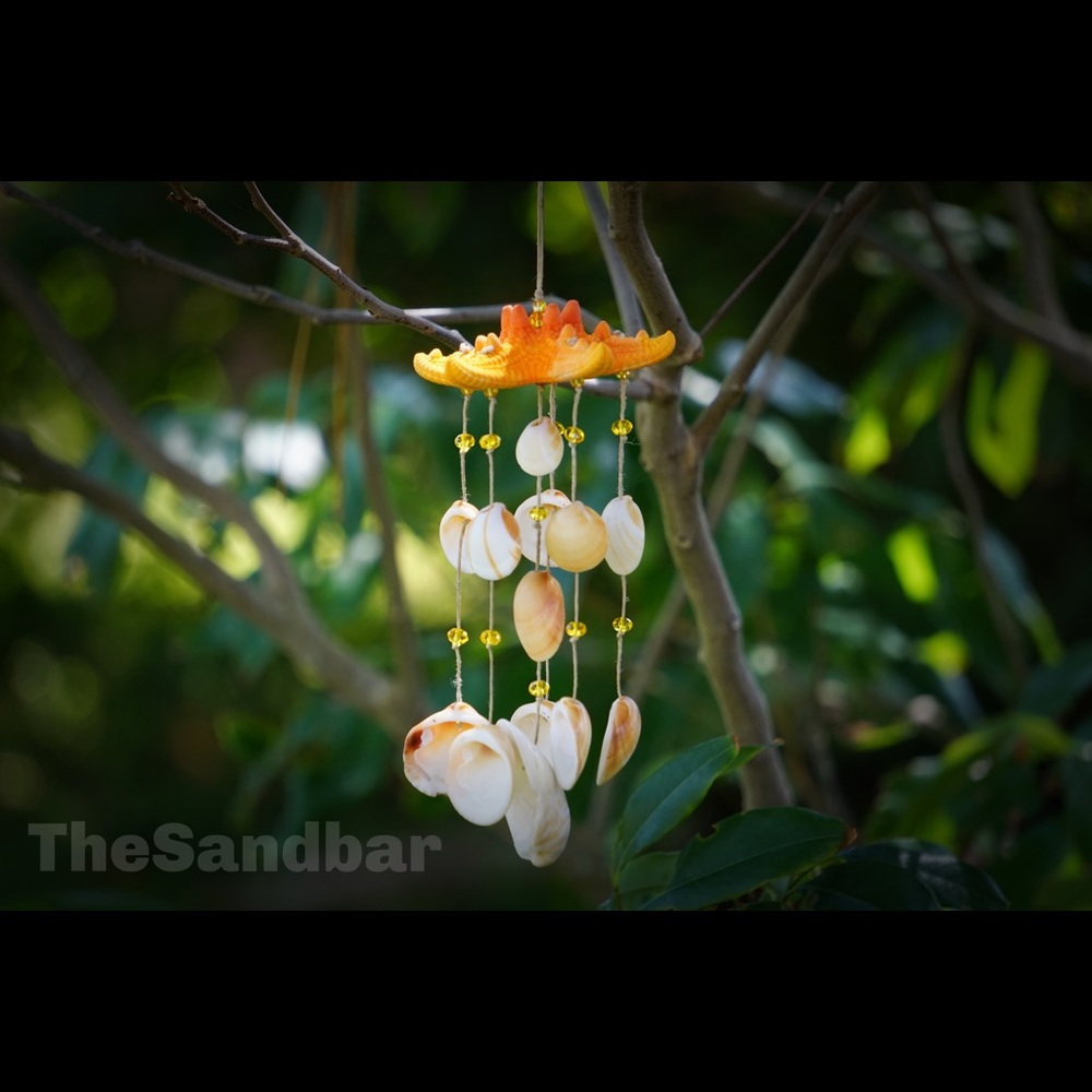 Starfish mobile seashell wind chimes mermaid art - Picture 2 of 2